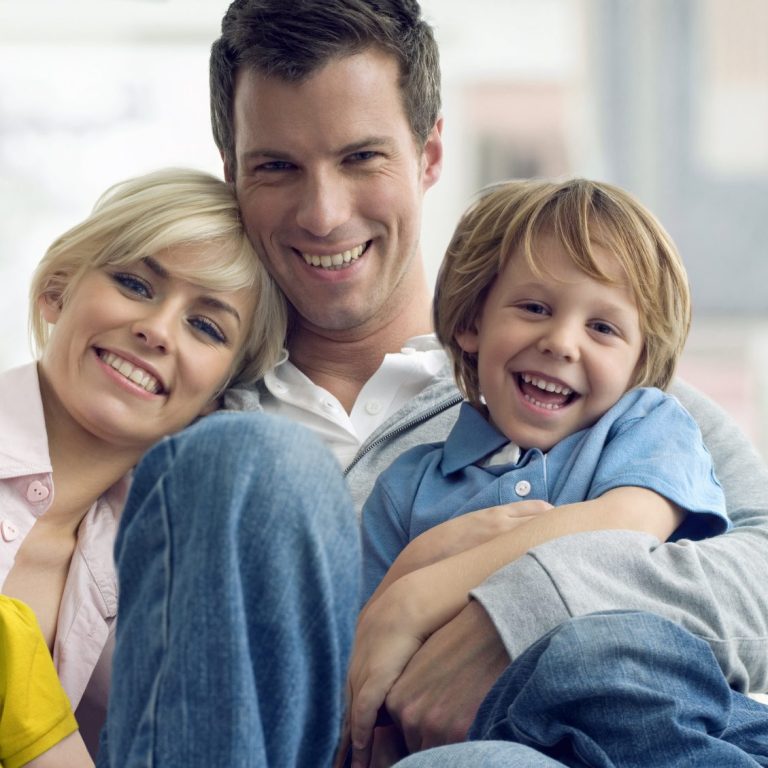 Glückliche und gesunde Familie
